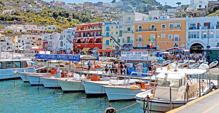 Capri: Boat Tour, Blue Grotto, Funicular, Lunch DIY Package