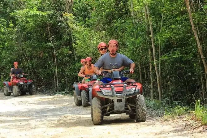 Adrenaline Tour with ATV, Ziplines and Cenote from Cancun