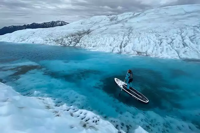 Helicopter and Glacier Paddle Boarding