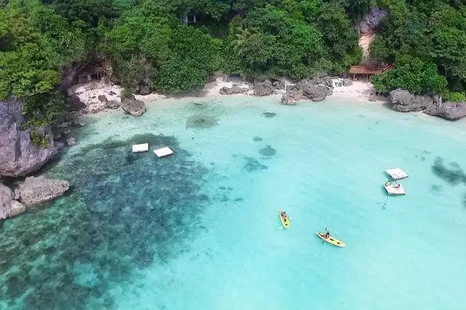 Boracay Island Hopping+ Hot Kawa Bath+ Parasailing+ Helmet Diving
