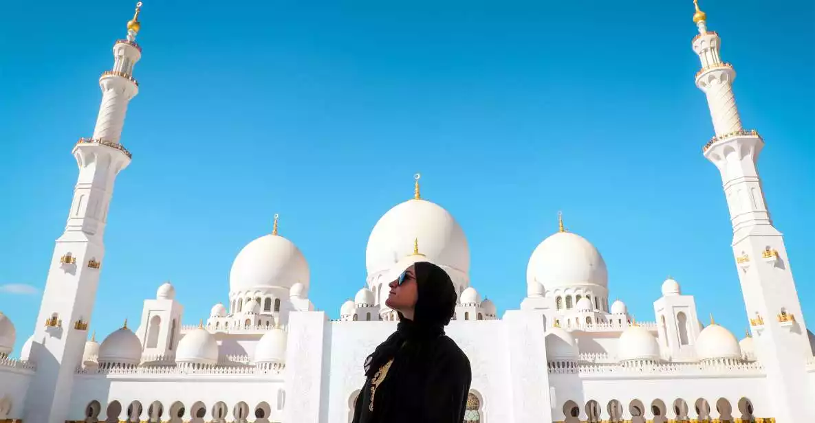 From Abu Dhabi: Mosque, Qasr Al Watan & Etihad Towers | GetYourGuide