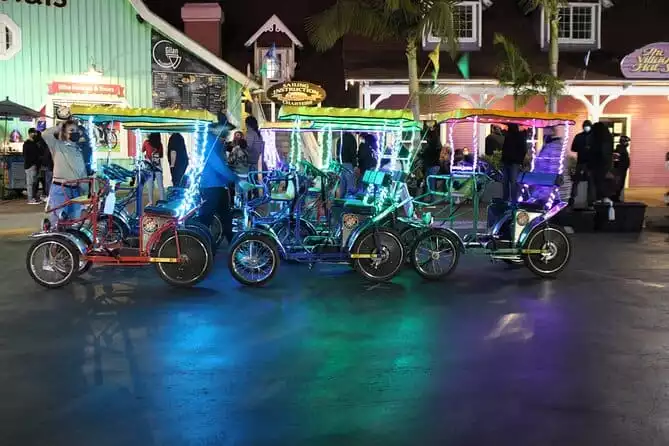 LED Illuminated Surrey Night Rides in Long Beach Shoreline Village