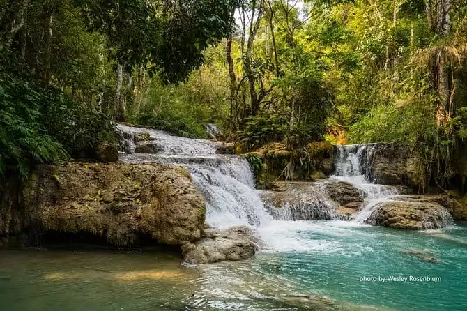 Private Tour Full-day Morning Market, Villages and Scenic Kuang Si Waterfall