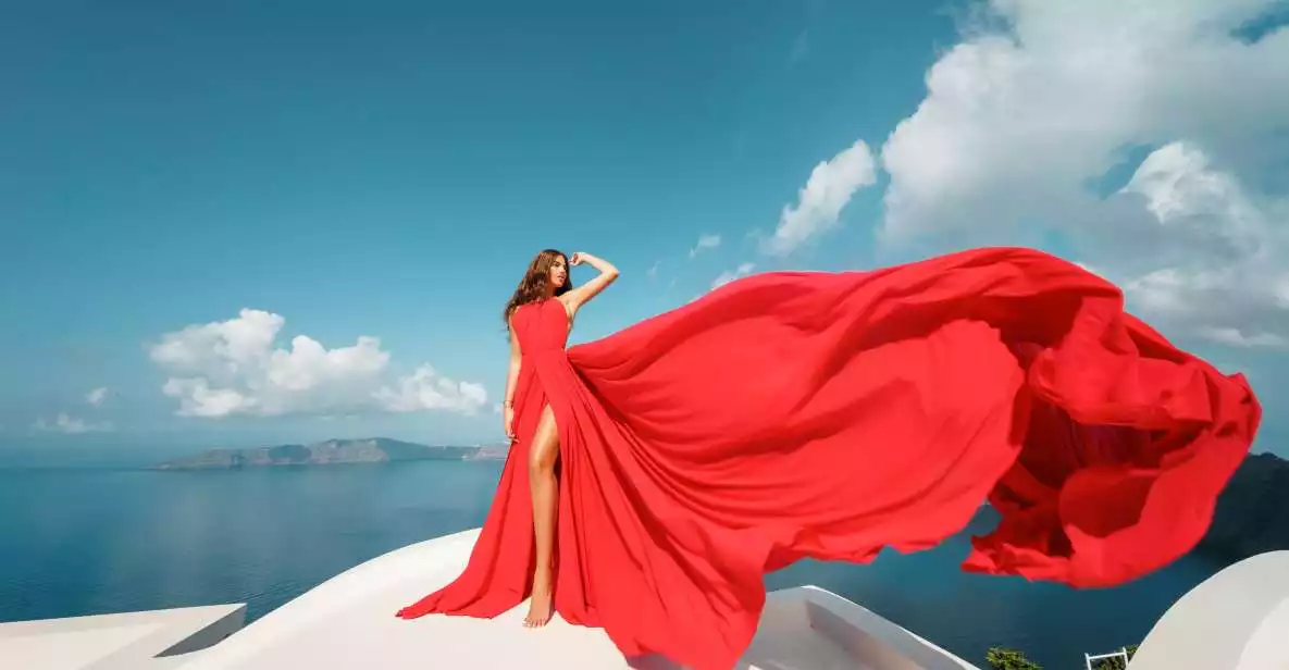 Santorini: Flying Dress Photo Shoot | GetYourGuide