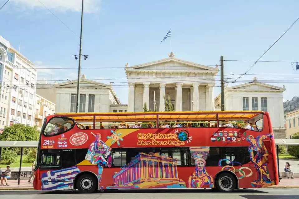 Athens: Red Hop-On Hop-Off Bus with Piraeus and Beach Rivera | GetYourGuide