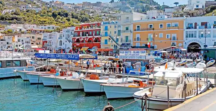 Capri: Boat Tour, Blue Grotto, Funicular, Lunch DIY Package | GetYourGuide