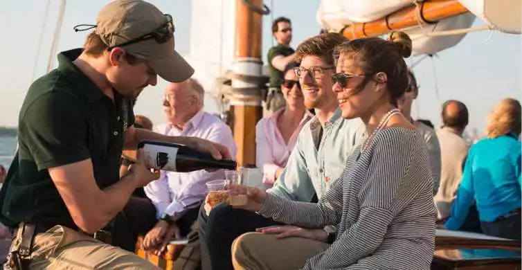 Boston Harbor Champagne Sunset Sail from Rowes Wharf | GetYourGuide