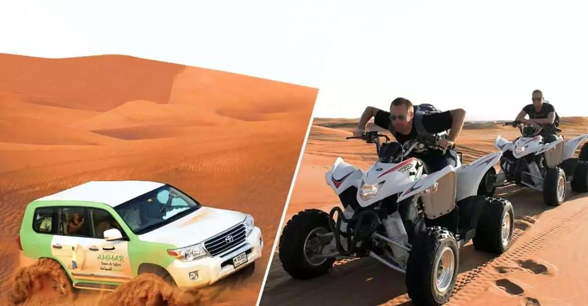 Dubai: Desert Safari, Quad Bike, Camel Ride and Sandboarding | GetYourGuide