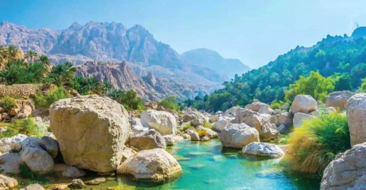Muscat: Wadi Shab and Bimah Sinkhole Tour with Audio Guiding | GetYourGuide