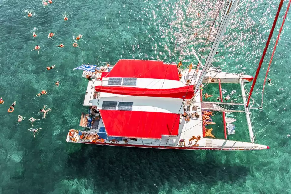 Santorini: Premium Catamaran Cruise with Fresh BBQ & Drinks | GetYourGuide